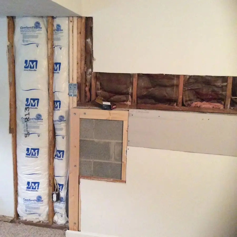Wall insulation replacement during Structural Drying in Thompson